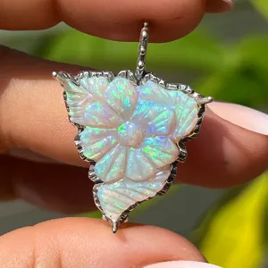 PRE-ORDER FOR ELIZABETH- Carved Opal Silver Pendant