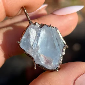 PRE-ORDER FOR ELIZABETH- Celestite Cluster Bronze Pendant
