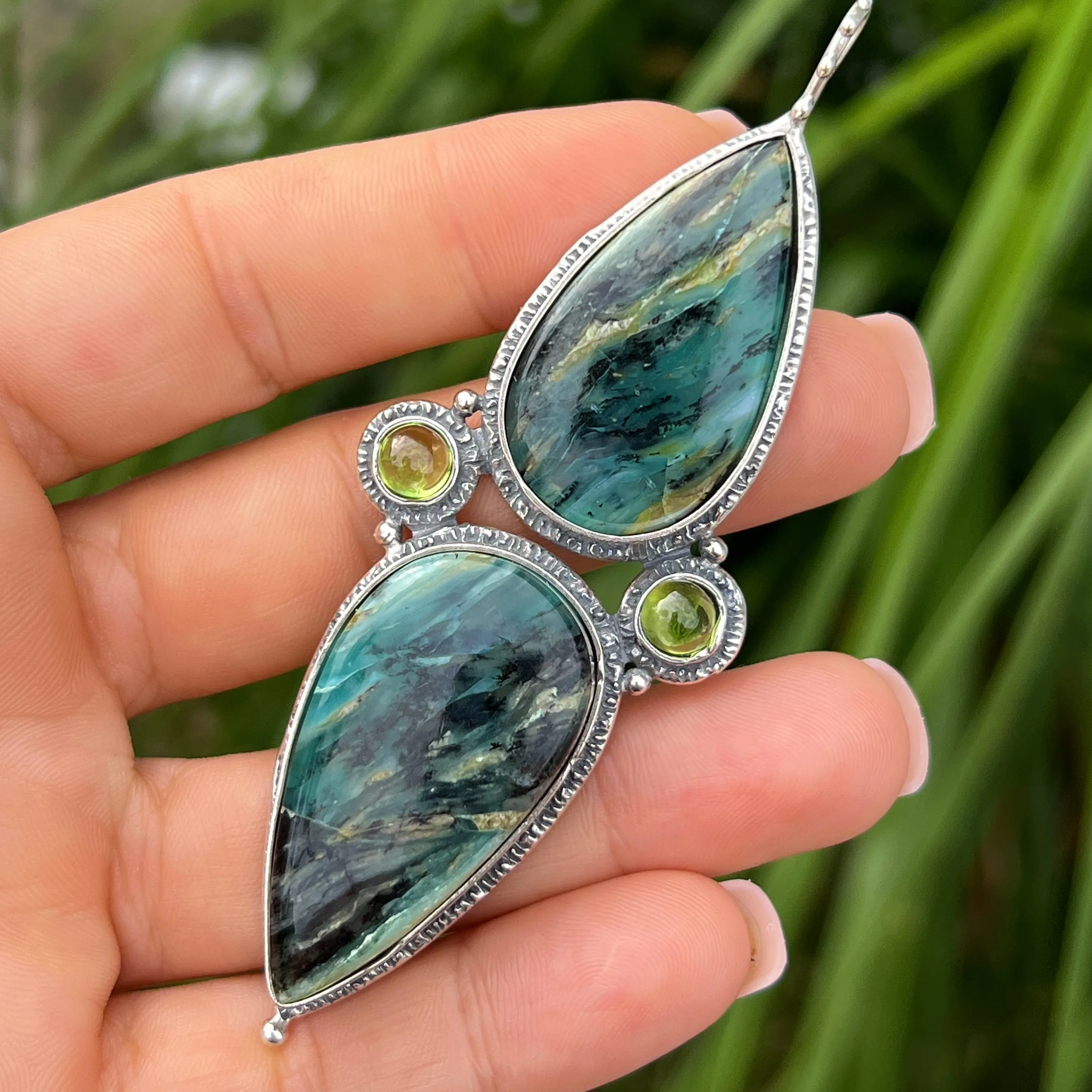 PRE-ORDER FOR ELIZABETH- Peruvian Opal & Peridot Pendant