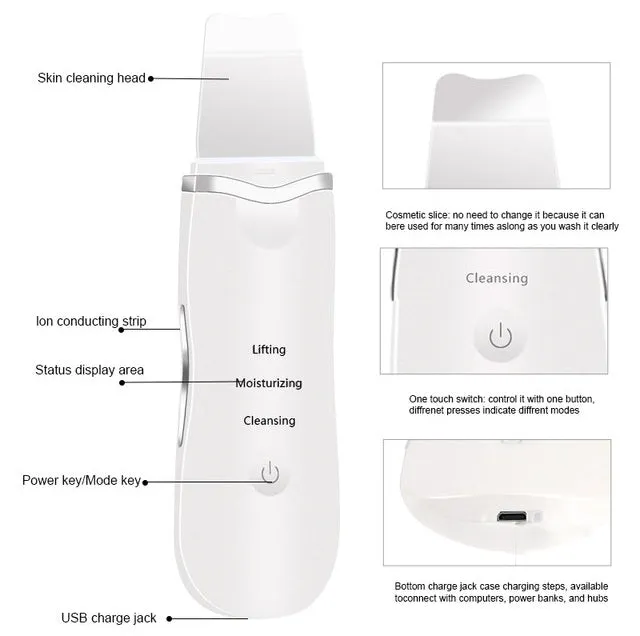 Premium Ultrasonic Skin Scrubber
