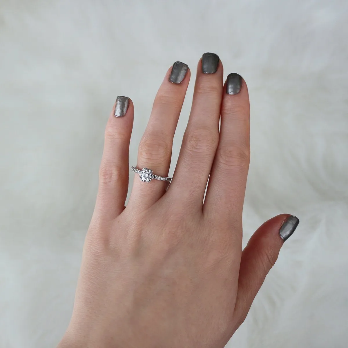 Primrose Halo Engagement Ring (setting only)