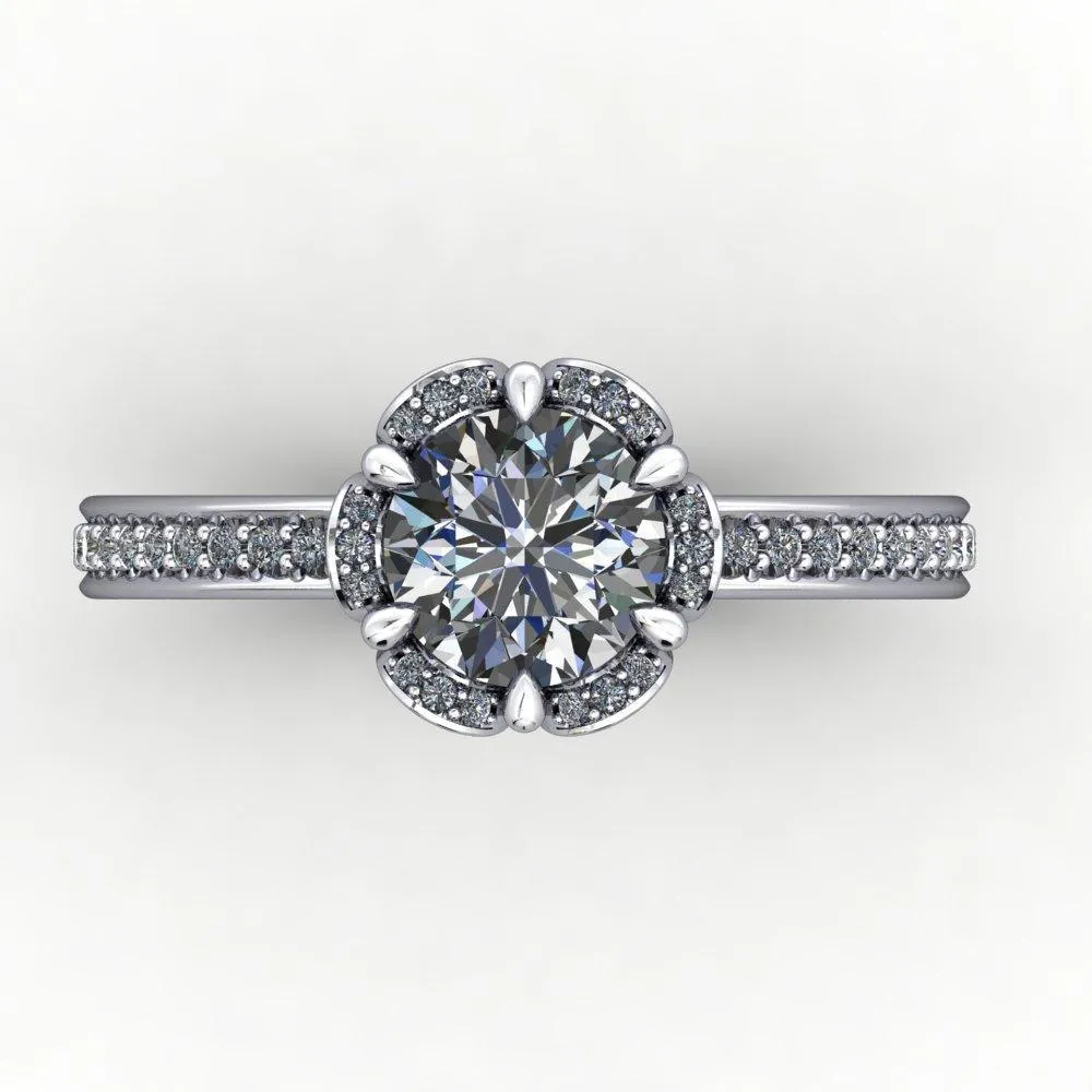Primrose Halo Engagement Ring (setting only)