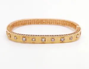 PRINCESS 18 K ROSE GOLD SATIN FINISH BANGLE AD NO 2648