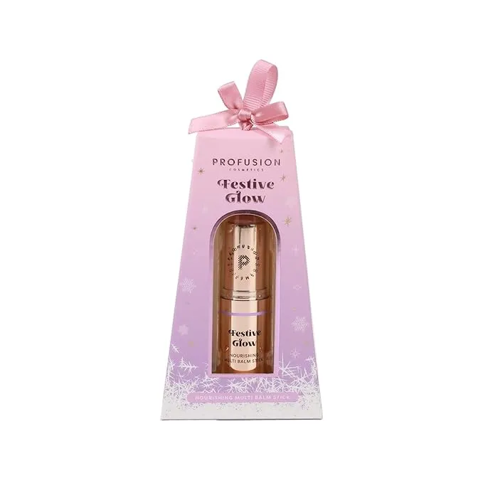 Profusion Cosmetics Frosted Snow Sparkle Festive Glow Nourishing Multi Balm Stick, Vegan and Cruelty Free for Smooth and Effortless Application, Magical Glow for Holiday With Delightful Experience