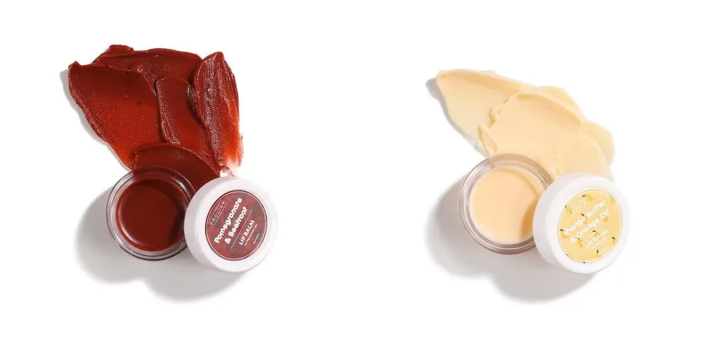 Prolixr Lip Balm Duo: Mango Butter & Orange Oil   Pomegranate & Beetroot | Dry, Chapped & Dark Lips | Long Lasting Hydration | Natural Pink Tint | Antioxidant-Rich Formula | All Skin Types - 8g each