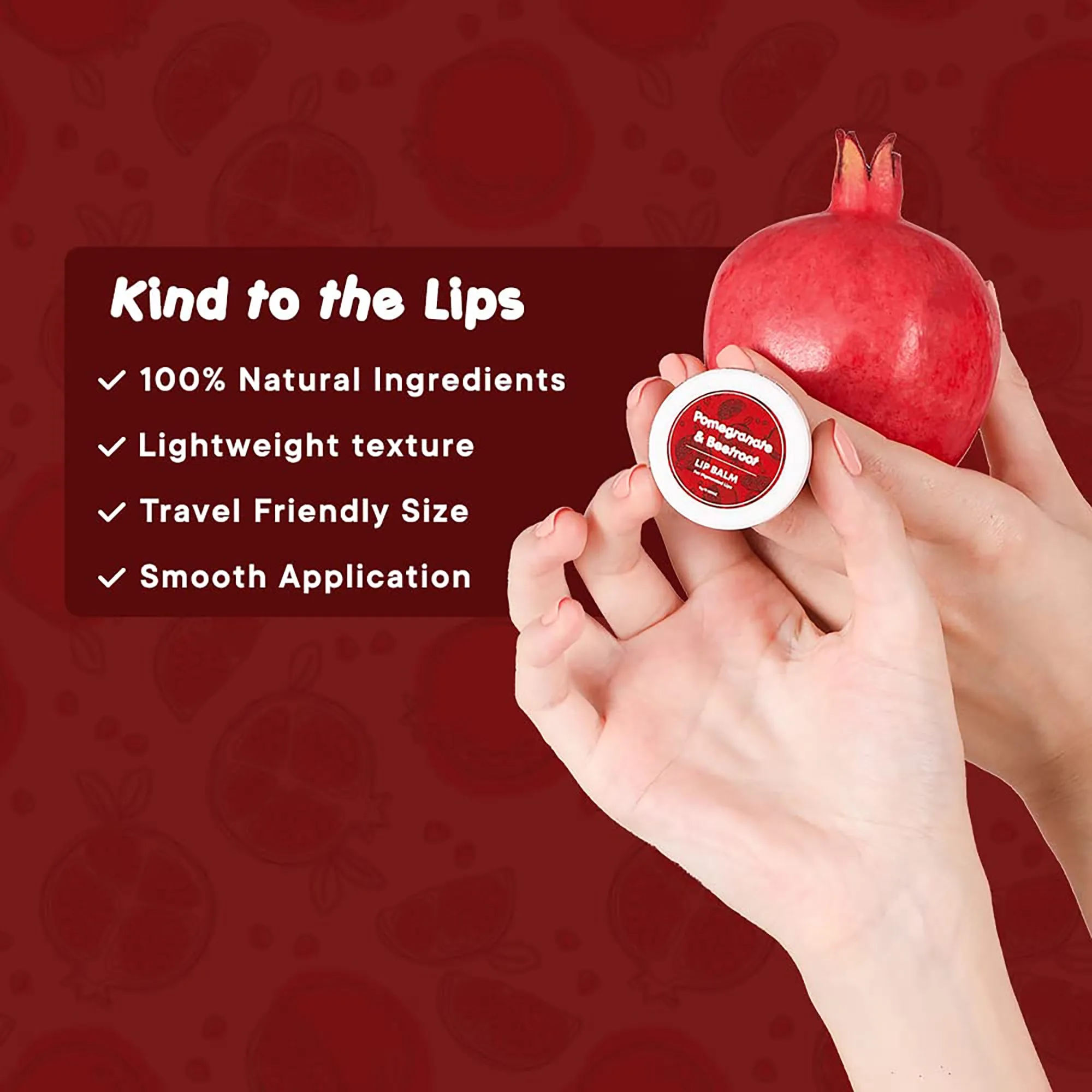 Prolixr Pomegranate & Beetroot Lip Balm - 8gm | Lip Balm For Dry And Chapped Lips | Lip Balm For Men & Women | Lip Balm For Pigmented Lips | Lip Care