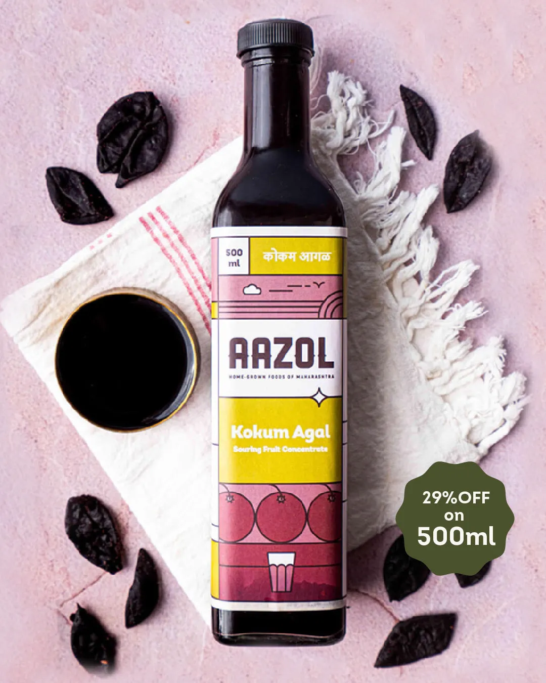 Pure Kokum Extract: Kokum Agal (250ml/500ml/1L/3L)