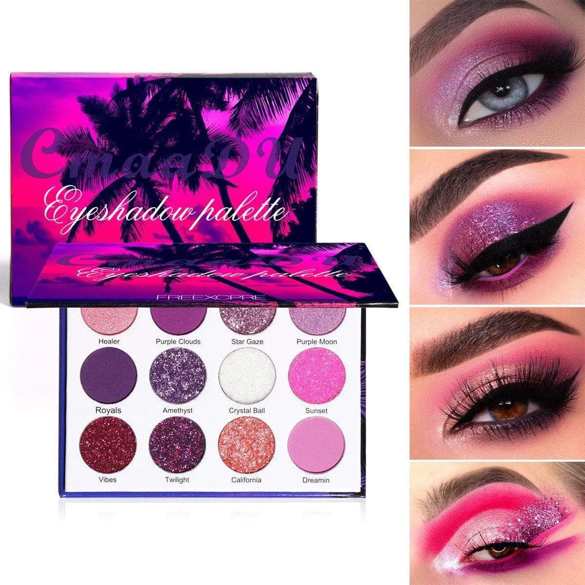 Purple Pink 12 Colors Eyeshadow Palette