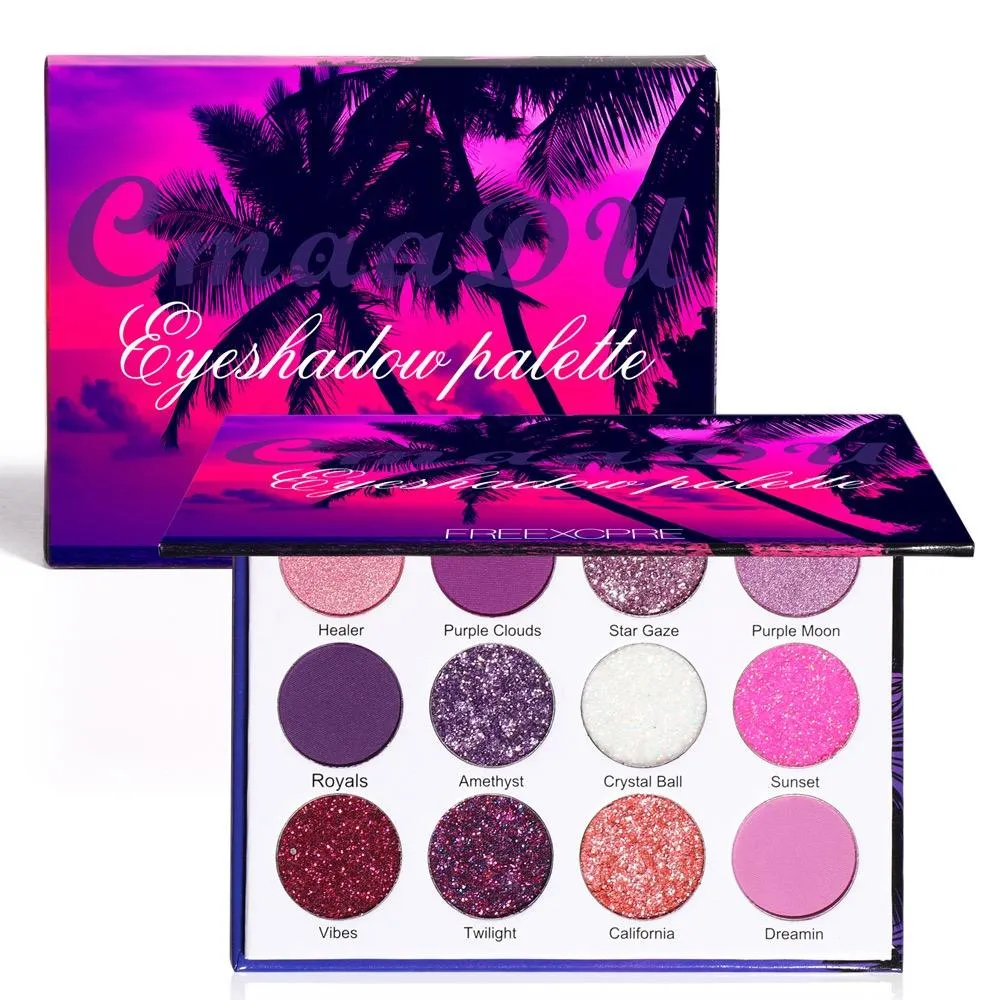 Purple Pink 12 Colors Eyeshadow Palette