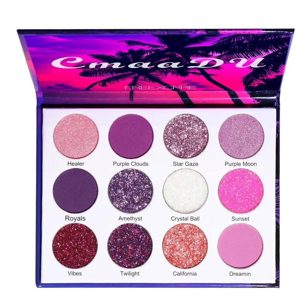 Purple Pink 12 Colors Eyeshadow Palette