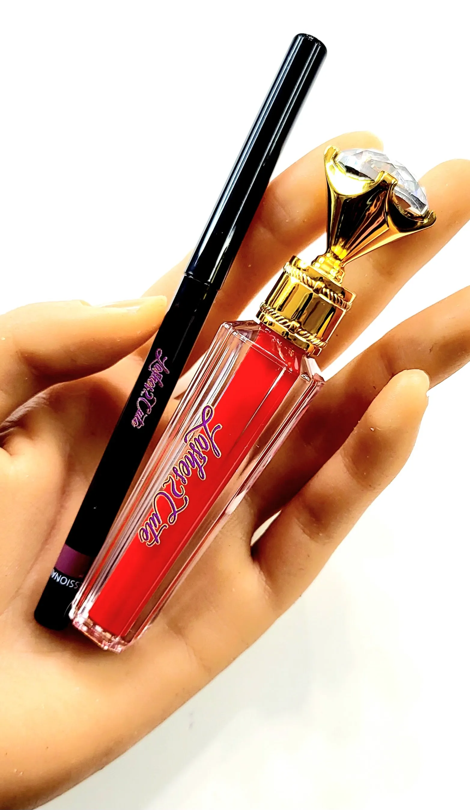 "Luscious Red" Shimmery & Sparkling Lipgloss & Lipliner Set
