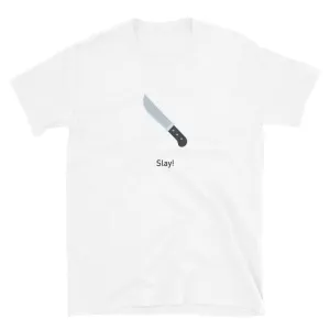 "Slay!" Short-Sleeve Emoji Unisex T-Shirt