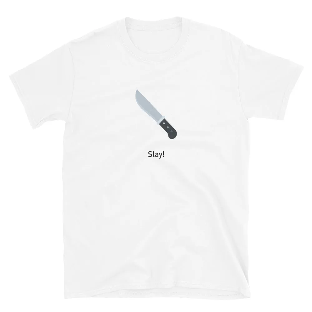 "Slay!" Short-Sleeve Emoji Unisex T-Shirt