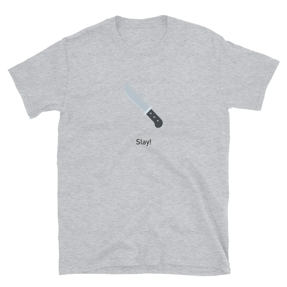 "Slay!" Short-Sleeve Emoji Unisex T-Shirt