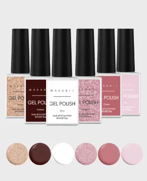 "Snatch'd & Blush'd" 6-Colour Gel Polish Set