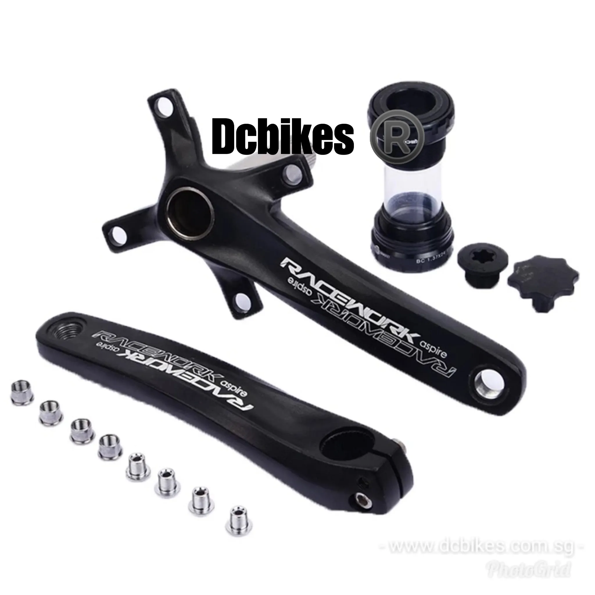 Racework MTB Anodized Hollowtech Crank   68mm/73mm Bottom Bracket BB