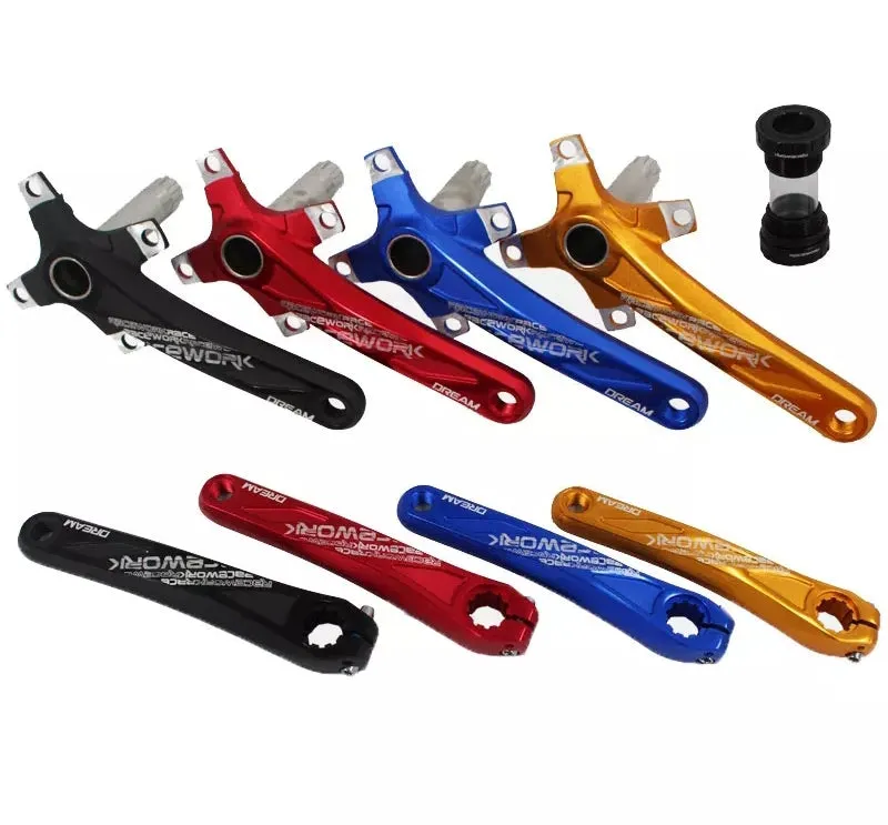 Racework MTB Anodized Hollowtech Crank   68mm/73mm Bottom Bracket BB