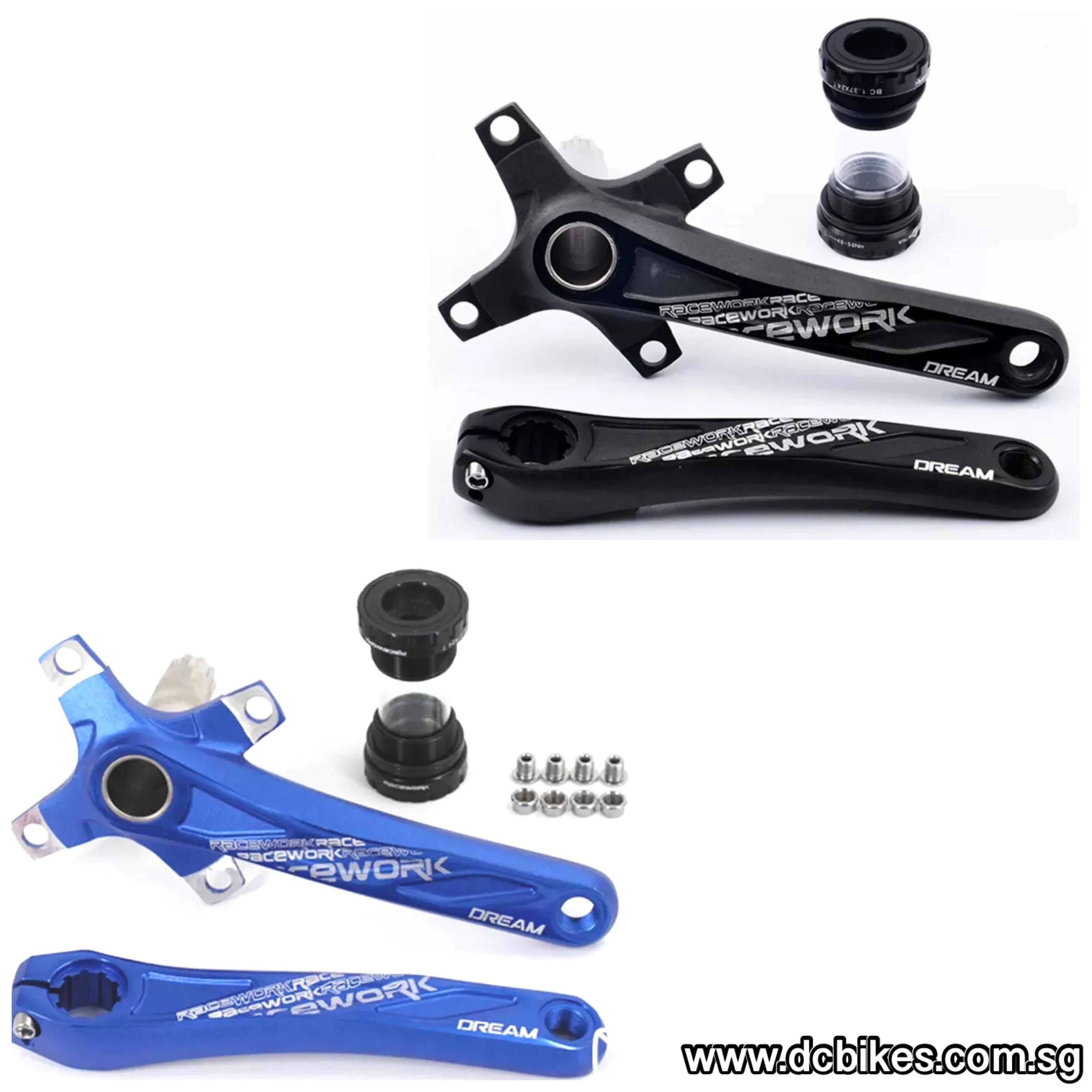 Racework MTB Anodized Hollowtech Crank   68mm/73mm Bottom Bracket BB