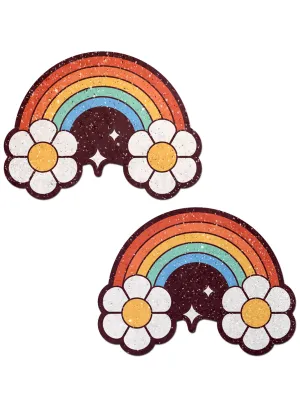 RAINBOW FLOWER NIPPLE PASTIES