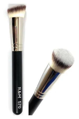 R&M 570 Round Slanted Foundation & Buffer brush