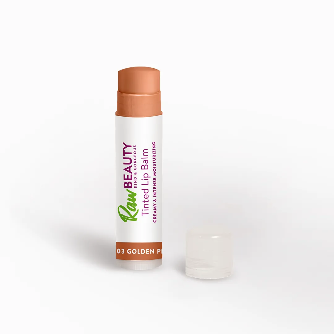 Raw Beauty Tinted Lip Balm Golden Peach LB03