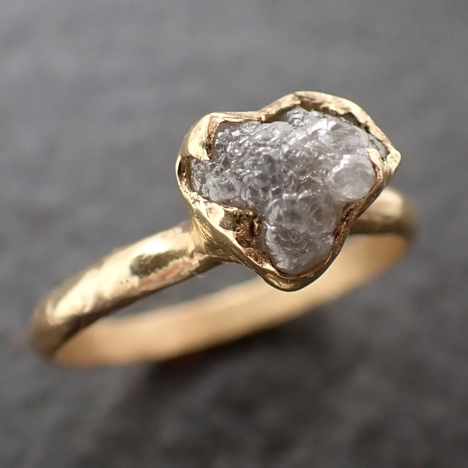 raw rough uncut diamond engagement ring rough diamond solitaire recycled 18k gold conflict free diamond wedding promise byangeline 3085 Alternative Engagement