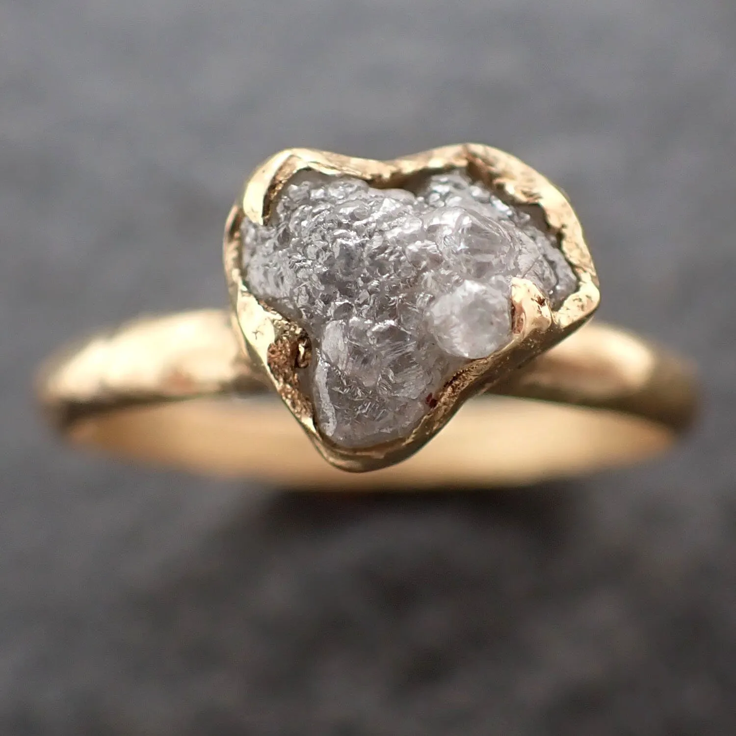 raw rough uncut diamond engagement ring rough diamond solitaire recycled 18k gold conflict free diamond wedding promise byangeline 3085 Alternative Engagement