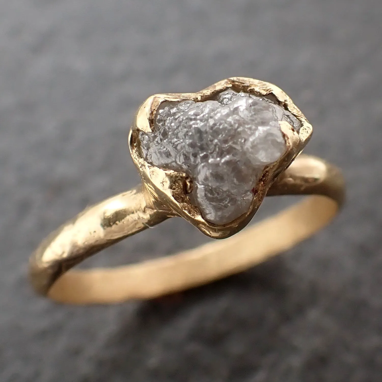 raw rough uncut diamond engagement ring rough diamond solitaire recycled 18k gold conflict free diamond wedding promise byangeline 3085 Alternative Engagement