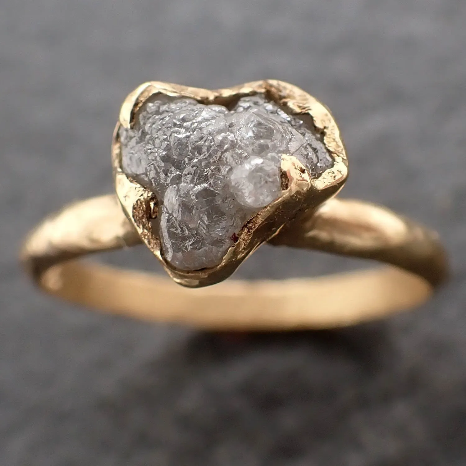 raw rough uncut diamond engagement ring rough diamond solitaire recycled 18k gold conflict free diamond wedding promise byangeline 3085 Alternative Engagement