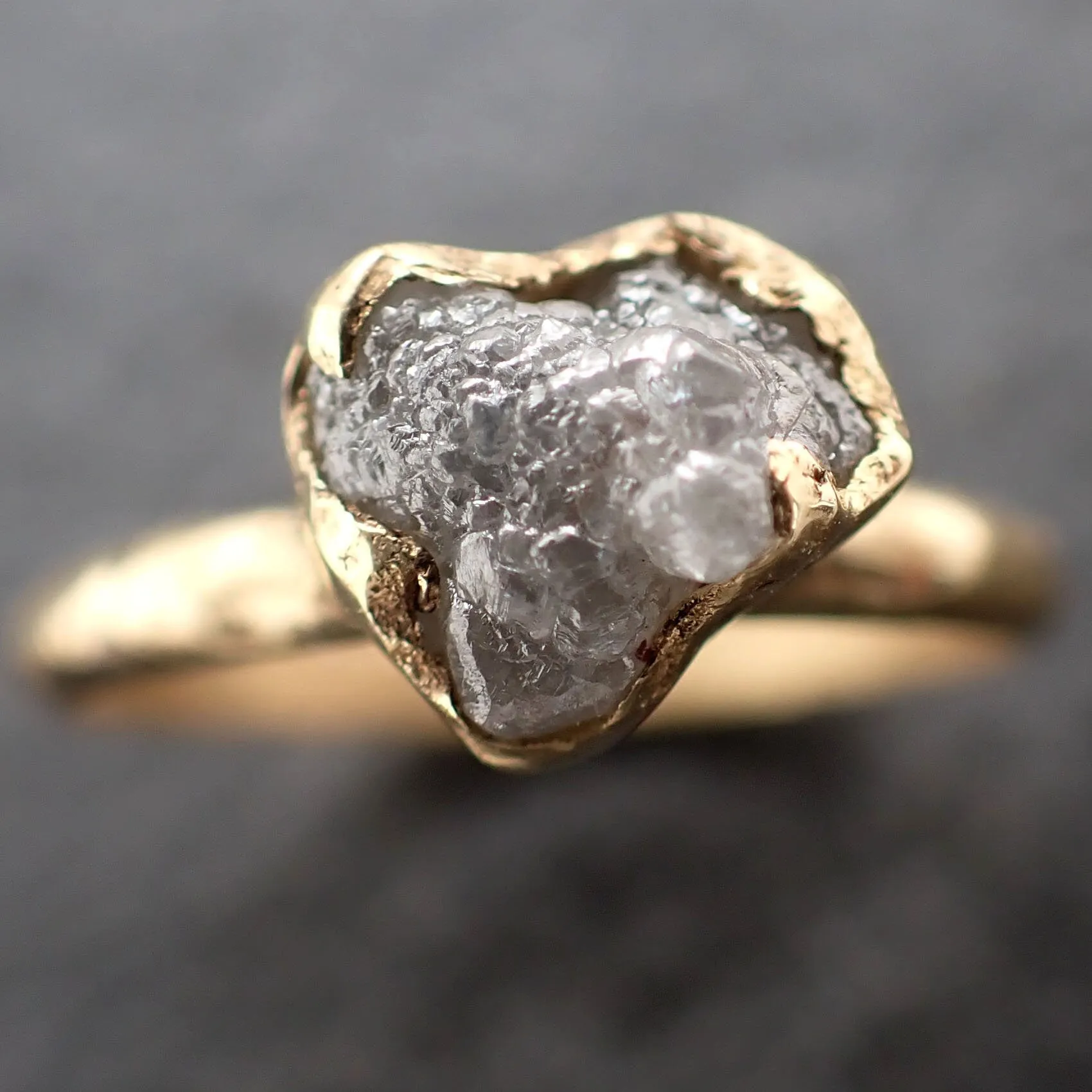 raw rough uncut diamond engagement ring rough diamond solitaire recycled 18k gold conflict free diamond wedding promise byangeline 3085 Alternative Engagement