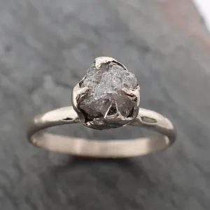 raw rough uncut diamond engagement ring solitaire 14k white gold conflict free diamond wedding promise 2328 Alternative Engagement