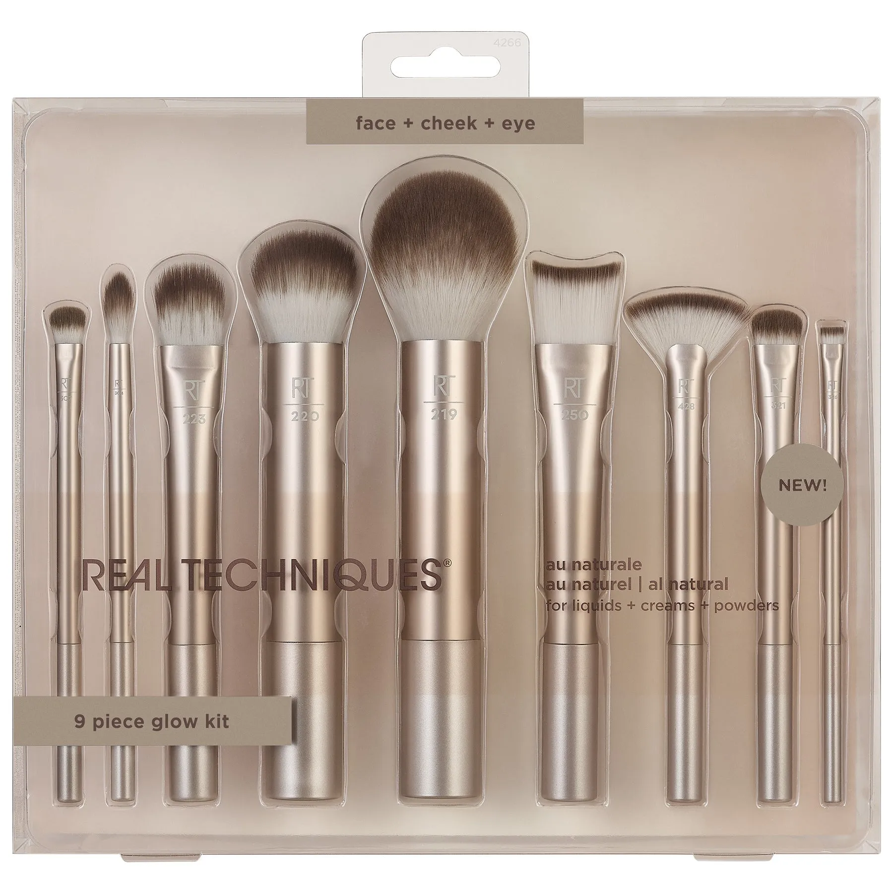 Real Techniques au natural brush kit 9 brushes