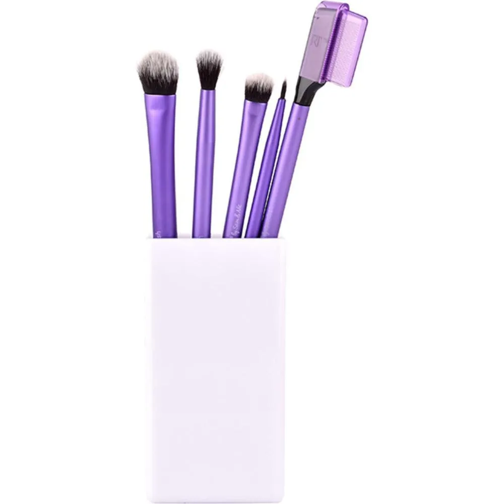 Real Techniques Enhanced Essentials Eye Brush Set with Brush Cup