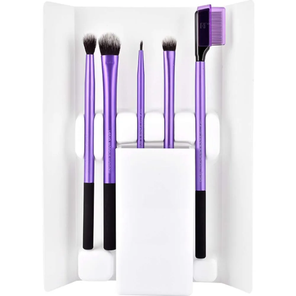 Real Techniques Enhanced Essentials Eye Brush Set with Brush Cup