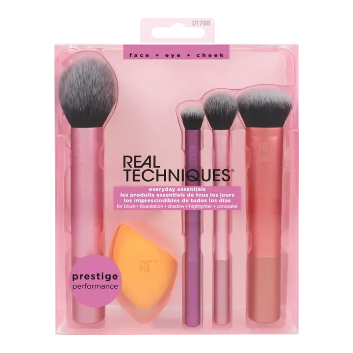 Real Techniques | Everyday Essentials Makeup Brush & Sponge Set