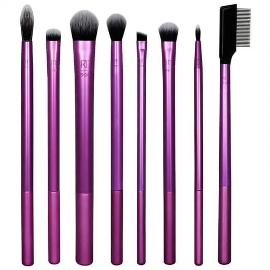 Real Techniques everyday eye essentials brush set 8 brushes