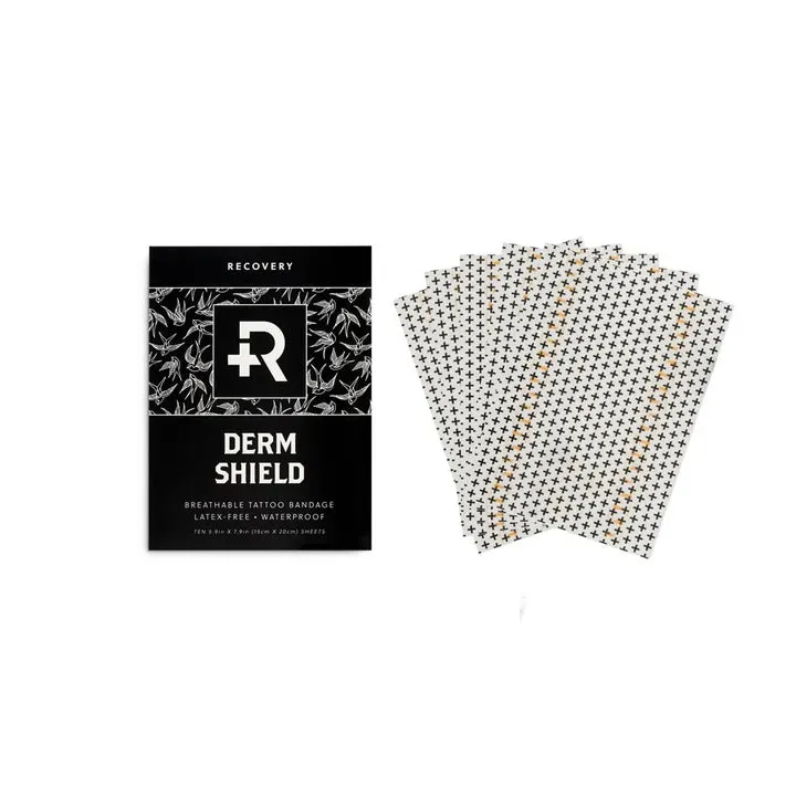 Recovery Derm Shield Tattoo Film - 5.9x7.9” Sheets - Pack of 10