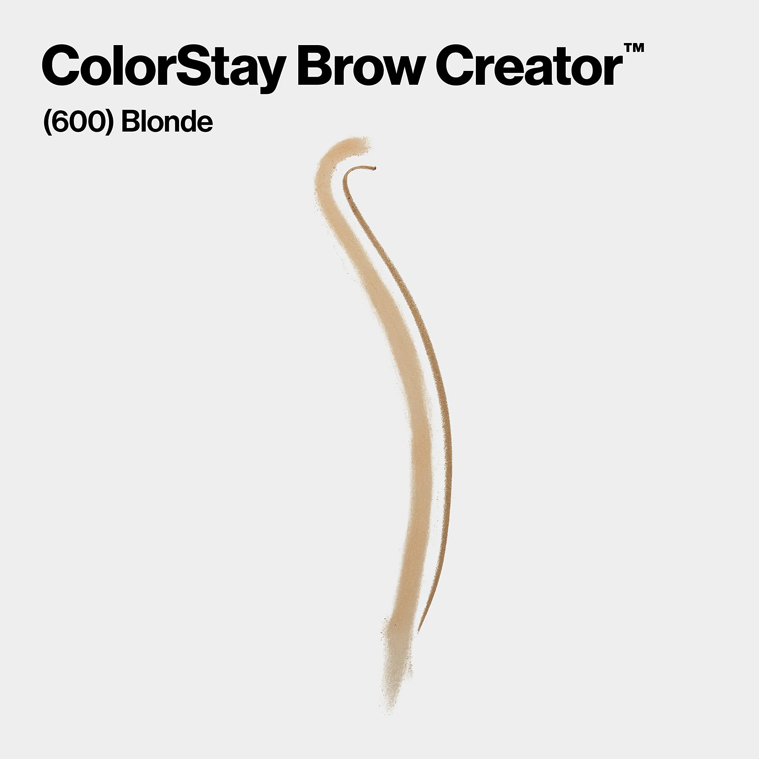Revlon Eyebrow Pencil & Powder, ColorStay Brow Creator 2-in-1 Eye Makeup with Spoolie, Longwearing with Precision Tip, 600 Blonde, 0.23 Oz