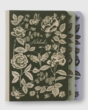 Rifle Paper Co. Set of 3 English Rose Notebooks