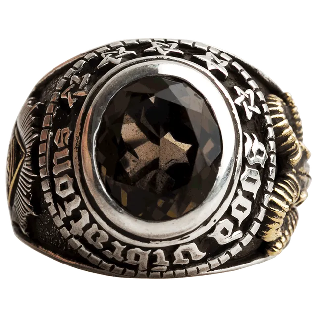 Ring for men personality goat head