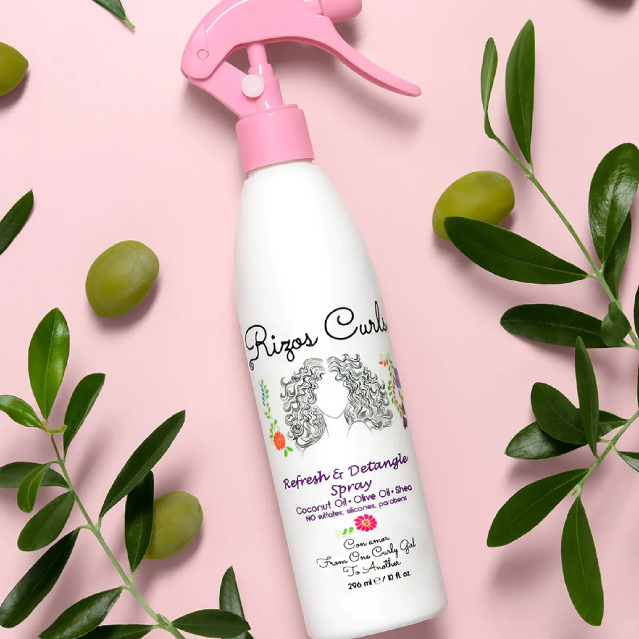 Rizos Curls Refresh & Detangle Spray 10oz