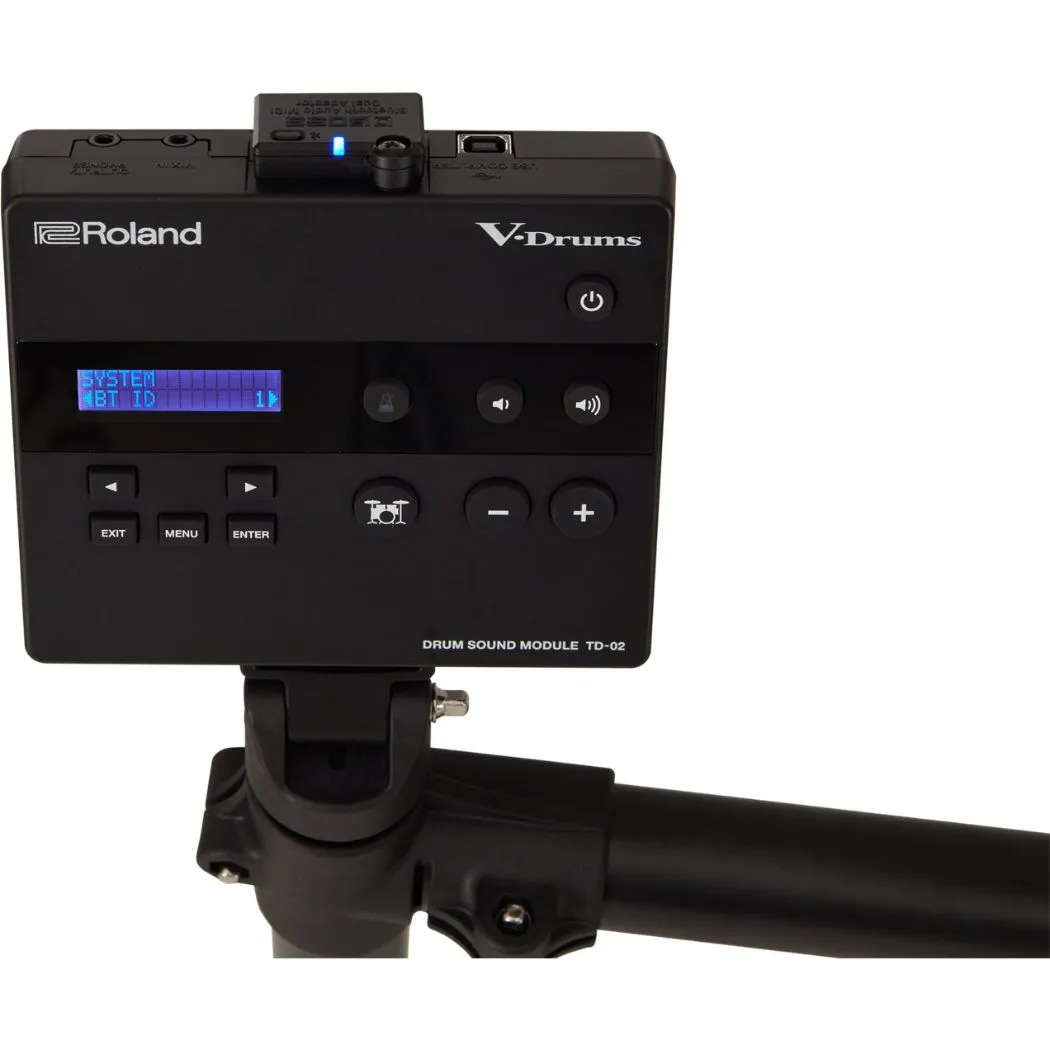 Roland V-Drums TD-02KVDAP Electronic Drum Kit with optional Hardware Pack (Stool & Sticks)