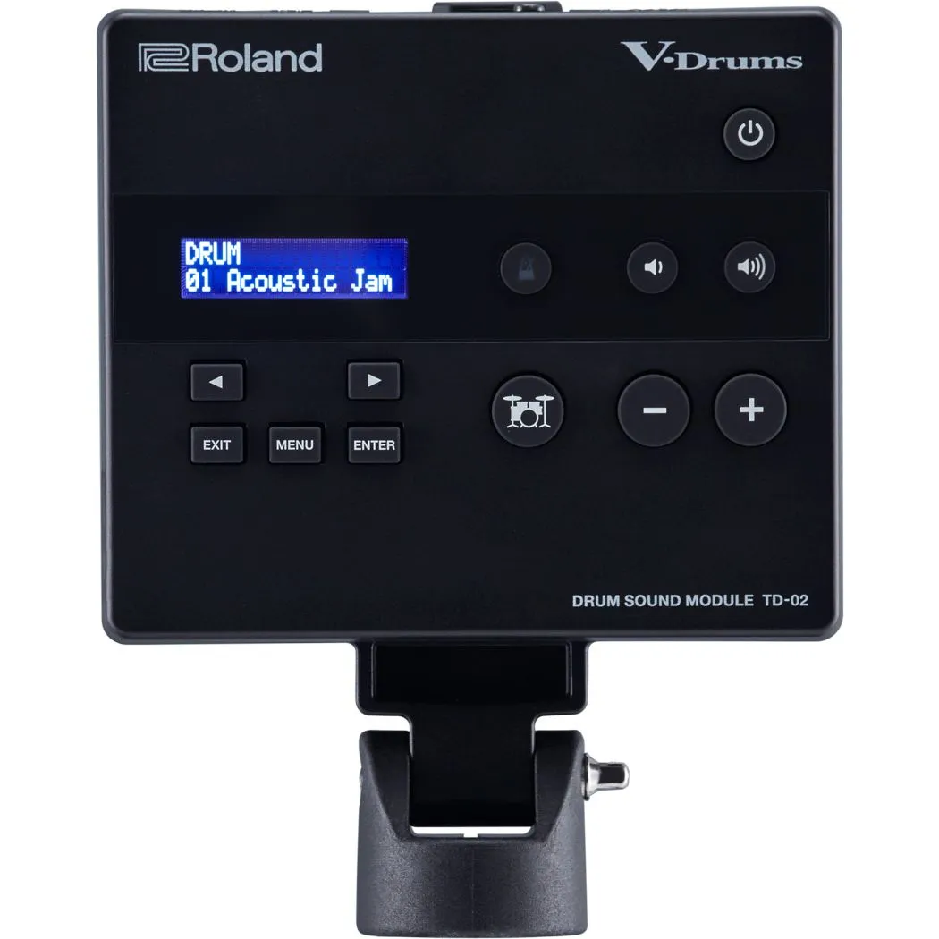 Roland V-Drums TD-02KVDAP Electronic Drum Kit with optional Hardware Pack (Stool & Sticks)