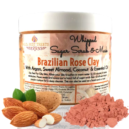 Rose Clay Sugar Scrub and Mask