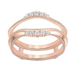 Rose Gold Protective Hollow Wedding Ring