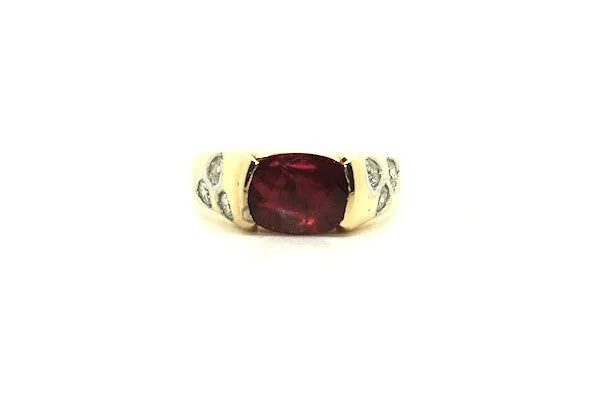Ruby & Diamond Bubble Ring Ad No.0297