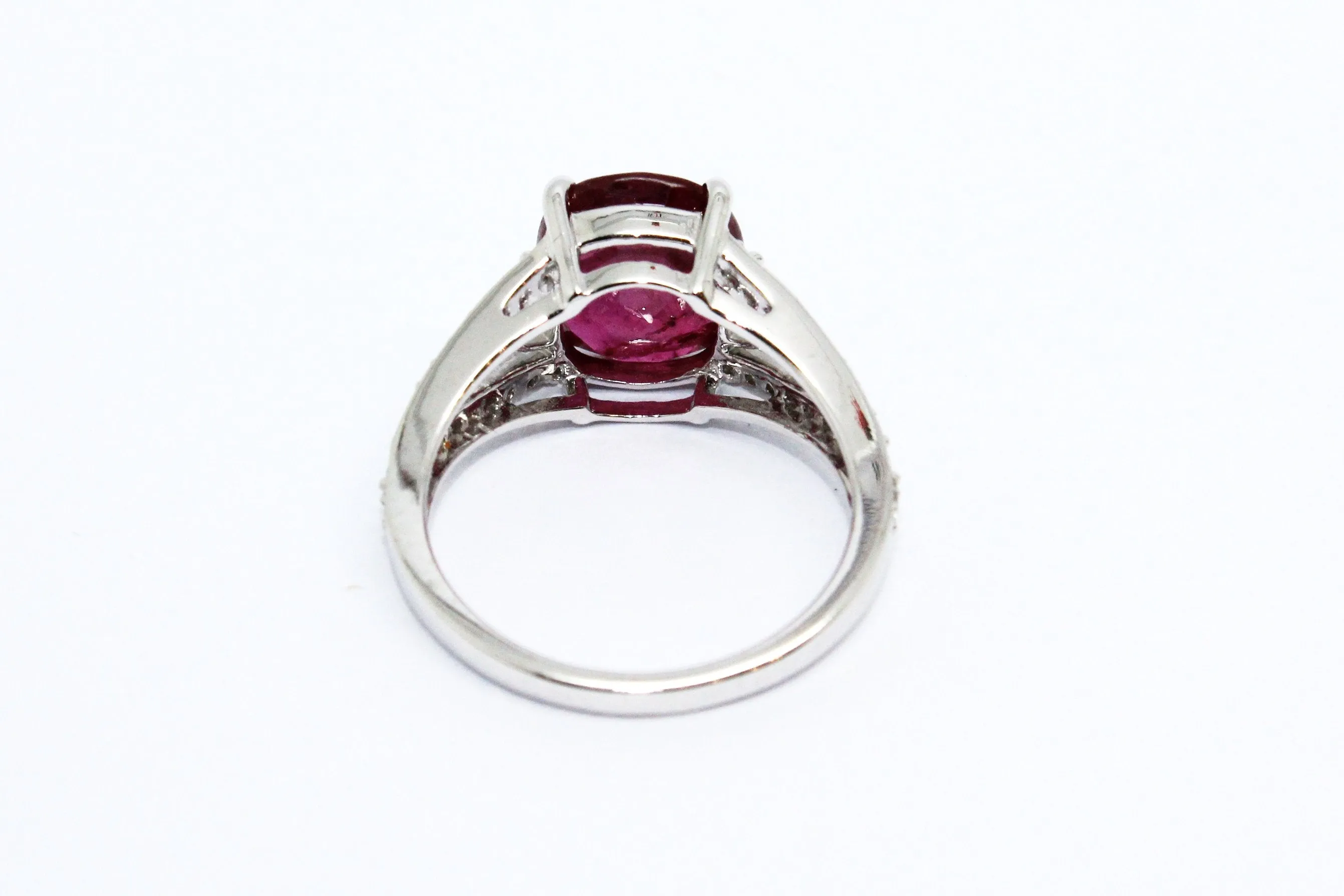 RUBY & TRILLION ROSE CUT DIAMOND RING AD NO.1650