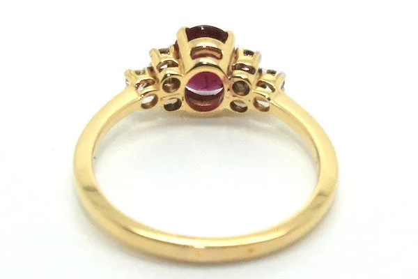 Ruby And 6 Diamond Ring Ad No.0370