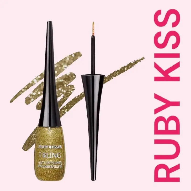 Ruby Kiss-i-BLING LIQUID LINER- Sparkle with Effortless Glamour -4 COLORS