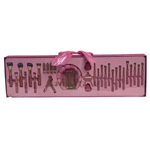 Ruby Pink Mega Glitz & Glam | 31pc Essentials Collection Brush Set | MU0304-DD